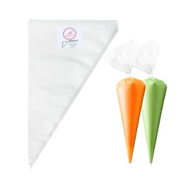Keenpioneer Disposable Decorating & Pastry Bags 14" Pack of 100 (Clear)