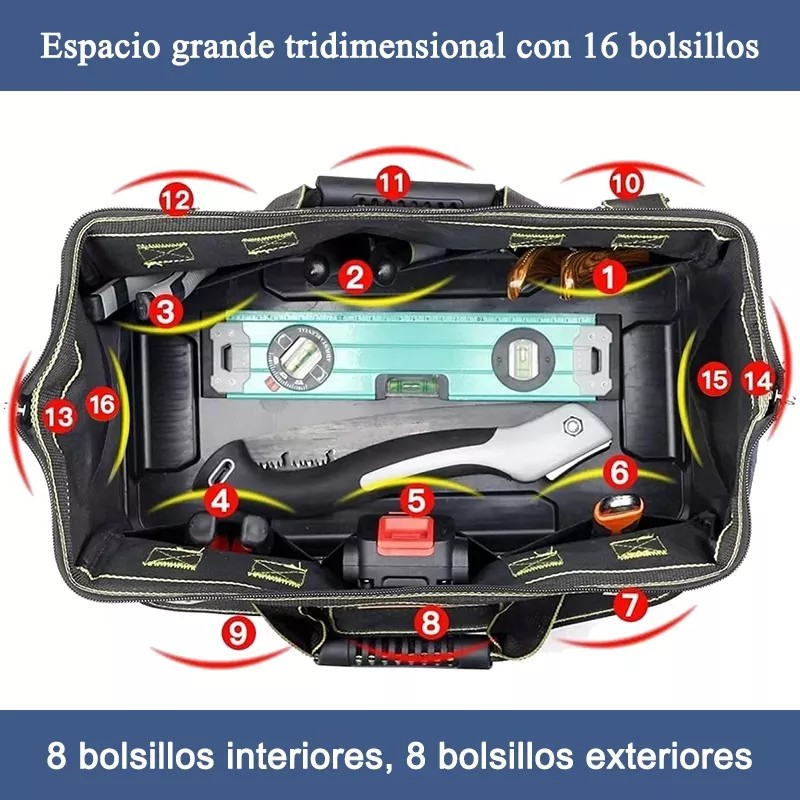 Husky Organizadores De Bolsas Herramientas Con Fondo De Plástico