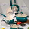 Oster Corbett 8 pc Gradient Teal Forged Aluminum Cookware Set
