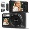 5K 80MP Digital Cameras for Photography with Tripod 2 Batteries