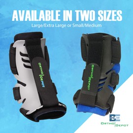 Ortho Depot Plantar Fasciitis, Achillies Tendonitis HD Night Splint Lg/XL with Gel Pack