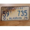 1979 ALABAMA LICENSE PLATE HEART OF DIXIE. VINTAGE AUTO TAG