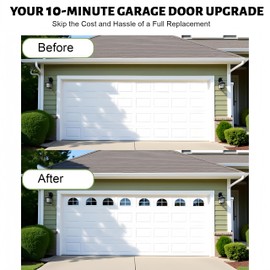 32 Sheets Magnetic Windows Panels for 2 Car Garage Doors Sector Vintage Decoration Windows- Size 6.14" x 4"