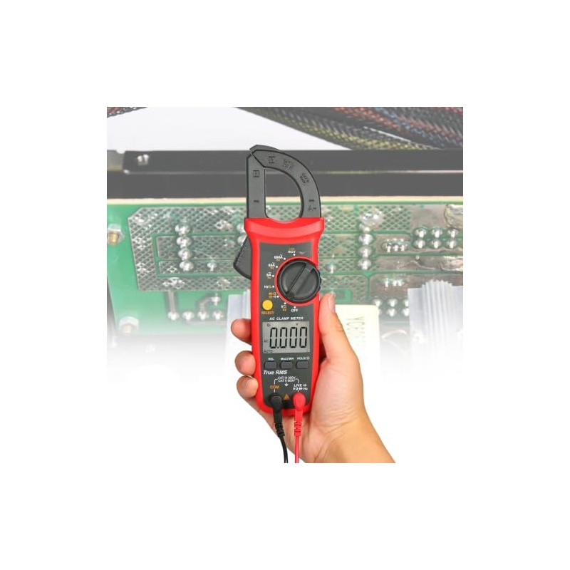 Multimetro de Gancho, 6000 Cuentas Pinza Amperimétrica Digital True RMS