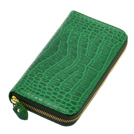 Angel's Closet Crocodile Long Wallet, High Quality Cowhide Leather Wallet, Men's, Crocodile Wallet, Increase Money Luck, Crocodile Wallet, Ladies, Feng Shui, Money Accumulating, Croco Embossed Wallet,