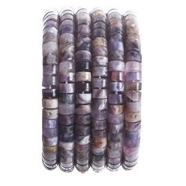 Natural Amethyst Stone Spacer Beads 6x3mm 38cm/str Flat Round Loose Semi Gemstone Caps for Making Bracelets Necklace