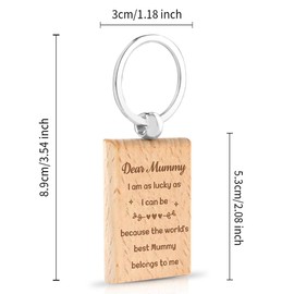 Hroanc Valentines Gifts for Mum Keyring Wood Mum Birthday Gifts Mothers Day Gifts for Mum Gifts Valentines Day Gifts Keychain Mothers Birthday Gifts Mummy Gifts Christmas Gifts for Mom
