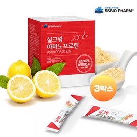 SS Biopharm Silk Protein Powder Cocoon Silk Amino Acid Peptide Protein Supplement 3 Boxes / 실크 단백질 파우더 누에고치 실크아미노산 펩타이드 프로틴 보충제 3통