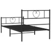 vidaXL Twin XL Metal Bed Frame with Headboard and Footboard,