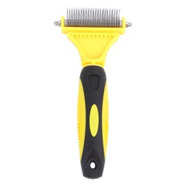 Pet Dematting Comb Stainless Steel Effective Ergonomic Pet Deshedding Tool Undercoat Rake for Cat Dog Removing Knot