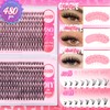 CORUSCATE Lash Clusters Wispy 480pcs Eyelash Clusters 30D 40D Curl Cluster Eyelash Extensions 9-16mm Individual Lashes Natural False Eyelashes Cluster Lashes Extension DIY at Home