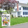 Welcome Spring Garden Flag,12×18 Inch Outdoor Banner for Canadian Yard