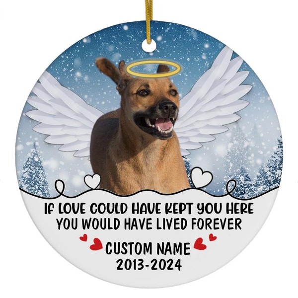 Personalized Yellow Mountain Cur Memorial Christmas Ornament 2025 - If