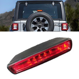 hilopexi LED 3rd Brake Light for jeep wrangler JL 2018 2019 2020 2021 2022 2023 2024 Rear High Mounted Stop Light Replacement LED third brake Lamp Red lens Smoked black Lens (Red lens red light)