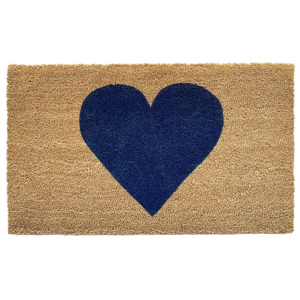 Calloway Mills AZ106712436 Heart Doormat (Dark Blue, 24" x 36")