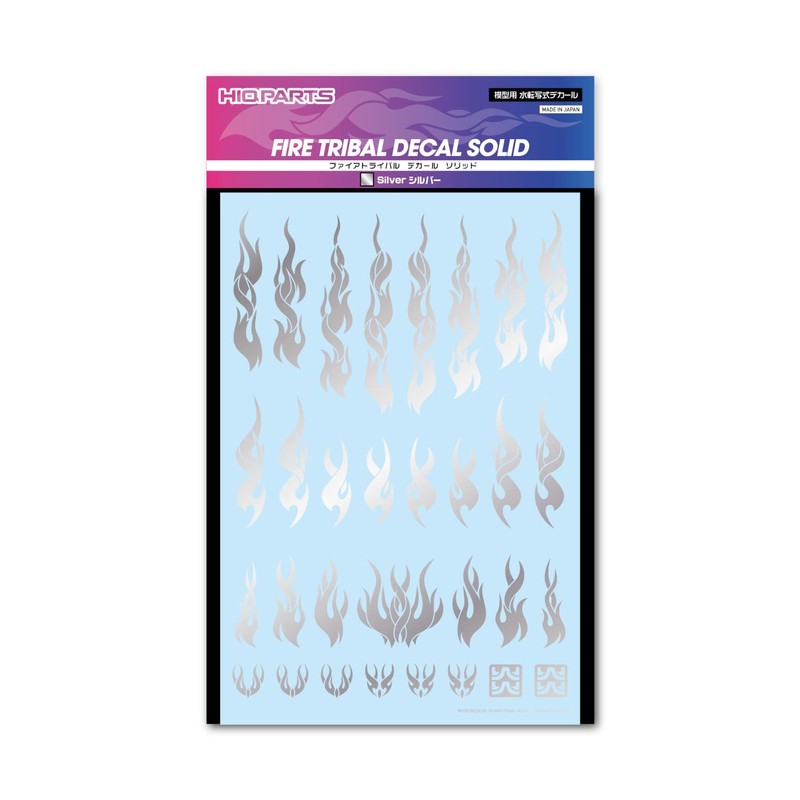 Haikyu Parts FTSL-SIL Fire Tribal Decal, Solid, Silver, 1 Piece,