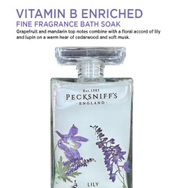 Pecksniff's Lily & Lupin Bath Soak Decanter | 500ml/16.9 Fl Oz