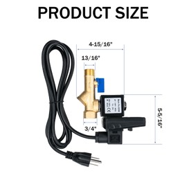 QingYJ AC110V Automatic Timed Condensate Drain Valve with Power Cable, Electronic Air Compressor Drain Valve 1/2inch, Easy Installation Auto Drain for Air Compressor, As is shown, YRB-ZJK-7BG489
