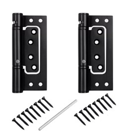 CJQZP Self Closing Door Hinges 2 Pack – 5" Spring Hinges with Auto Close, Heavy-Duty Spring Loaded Door Hinges for Interior/Exterior Wooden Gates, Cabinets & Doors