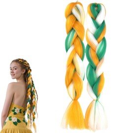 Coloured Hair Extensions 2 PCS Jumbo Crochet Braids Synthetic Soft Braiding Hair Extension for Twist Crochet Braids 24 inch 1614