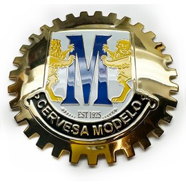 Gold Modelo Mexico Grill Badge Mexican Emblem for Trucks and Cars