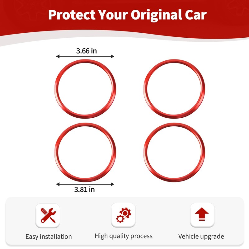 JOSHELA for Camaro Dash Air AC Vent Cover Trim Ring