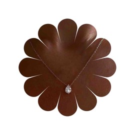 TseenYi Drop Crystal Pendant Necklace Gold Pear Drop Necklace Vintage Water Drop Crystal Necklace Rhinestone Pear Pendant Necklace Chain CZ Water Drop Necklace Jewellery for Women, Crystal