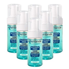 SafeHands #1 Alcohol Free Foam Hand Sanitizer Brand, Clean Linen, 1.75 Oz (6-Pack)