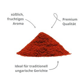 Boomers Gourmet - Paprika Edelsüß, Original Hungarian Paprika Powder, Ground Paprika Powder, Hungarian Delicious - Spice Jar 11.5 cm - 120 g