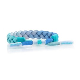 Rastaclat Braided Bracelet for Men and Women - Fawn Blue/Cyan Bracelet | Adjustable Stackable Bracelet Braided by Hand (Small/Medium)