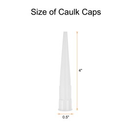 HARFINGTON 30pcs Caulking Gun Extender Plastic Caulk Nozzle Tip Tool Caulk Nozzles Applicator for Sausage Caulking Gun, White