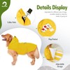 Zellar Dog Raincoat with Hood, Collar Hole, 100% Waterproof Ultra-Light
