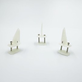 20PCS Plastic Control Horn 4 Hole Control Horn with Screws for RC Airplane Plane Helicopter DIY Model Toy Parts