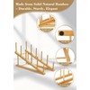 5 PCS Bamboo Tiered Display Stand – Plate Stands for