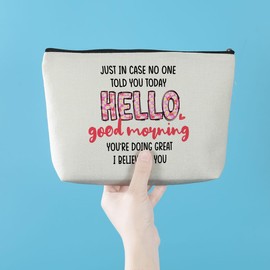 Motivational Makeup Bag, Office Supplies, Office Accessories, Office Gifts for Coworkers Boss Colleagues Couch Thank You Birthday Retirement Boss Day Inspirational Gifts for Women, Cosmetic Bag