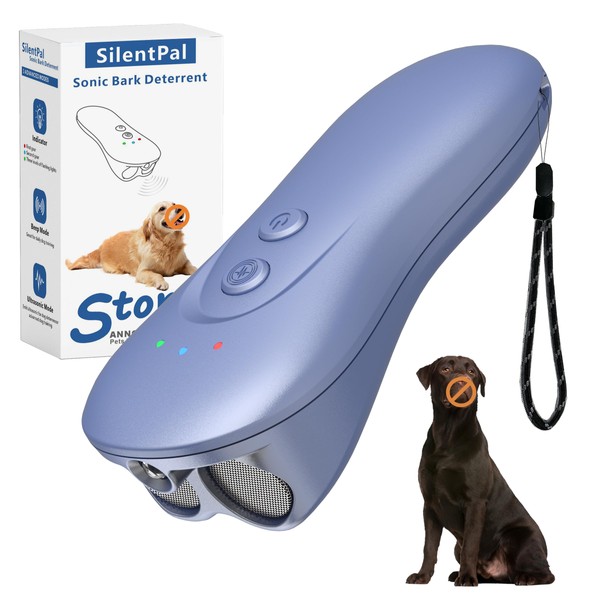 SILENTPAL Dog Bark Deterrent Device,Ultrasonic Anti-Barking Devices with Sonic Emitters,Up