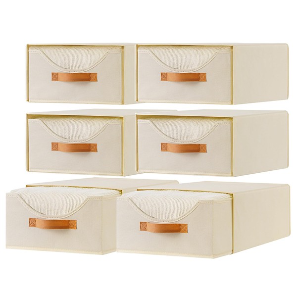 Baesyhom 6 Pcs Closet Drawers and Large Size Clothes Storage