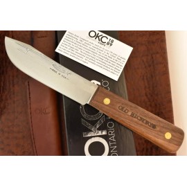 OLD HICKORY MADE IN USA WOOD FIXED BLADE HUNTING SKINNING BUTCHER KNIFE ONTARIO