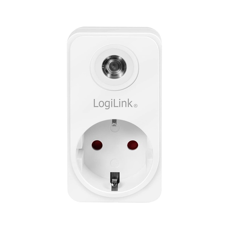 LogiLink Socket Adaptor (1x CEE 7/3 Protective Contact) with Twilight
