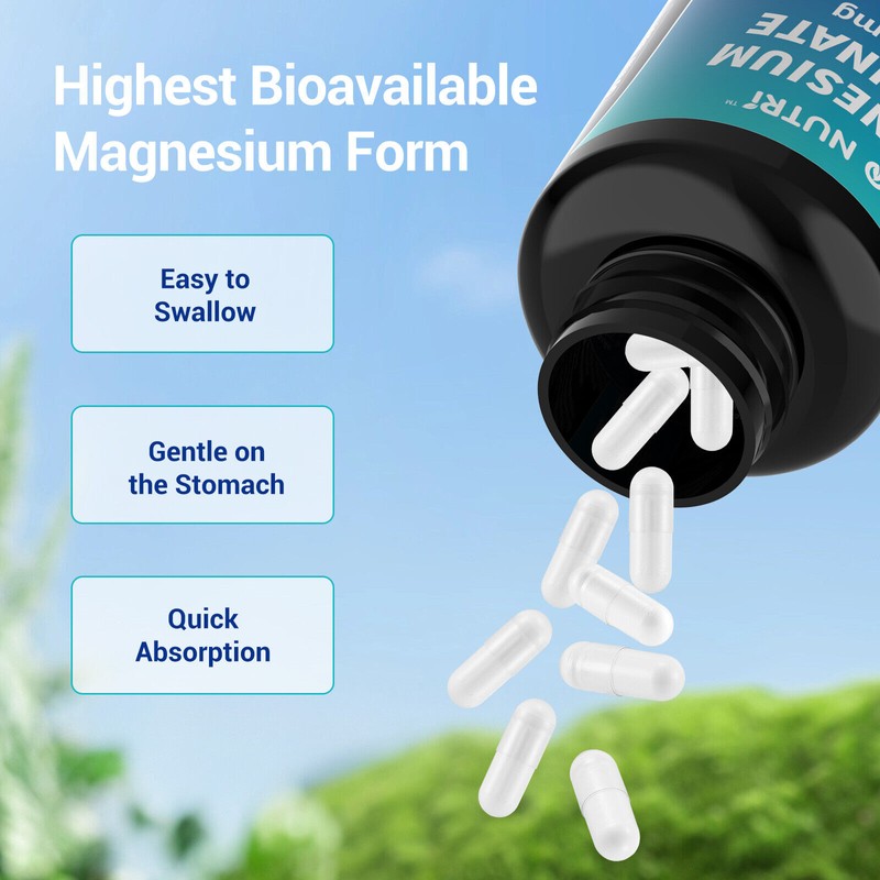 Bio Nutri Magnesium Glycinate For Improved Sleep Stress Anxiety Relief