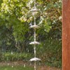Glitzhome 8.5ft Rain Chain for Gutters 15-Piece Faux Copper Umbrella