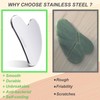 2PCS Gua Sha Facial Tool, HERDIN Stainless Steel Guasha, Scraping