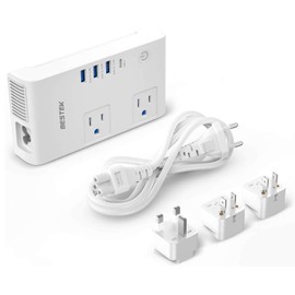 BESTEK Multicontacto Convertidor Universal con Adaptadores Independientes 220V MRJ201KU