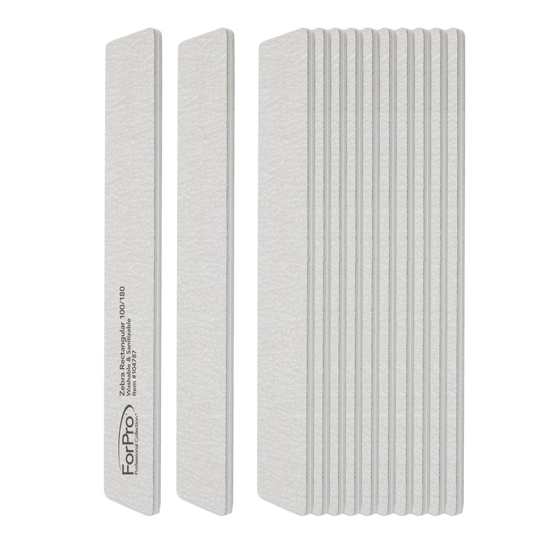 ForPro Professional Collection Rectangular Foam Boards, Zebra, 100/180 Grit, Double-Sided