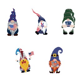 TYTUOO Outdoor Independence 5PCS Gnomes Day Spring Bunny Yard Decorations Party Home Decor Valentine's Day Cards for Kids Classroom (multicolour, One Size)