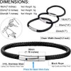 ChainsHouse Black Woven Leather Cord Bracelet for Men Women Cool