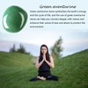 QINJIEJIE Green Aventurine Polished Healing Crystals 1.8-2.0" 2PCS Large Reiki