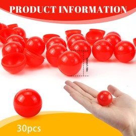 Lottery Balls for Opening, Plastic Balls for Filling, Pack of 30 Tombola Balls, 3 cm Lottery Balls, Game Ball, Lottery Hollow Balls for Party Gifts, Sweepstakes, Festive Bingo