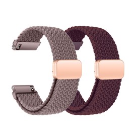 KUBFDL Nylon Watch Strap 20 mm 22 mm Elastic Bracelet with Magnetic Clasp for Men and Women Quick Release Smartwatches Replacement Strap Adjustable Breathable Sports Watch Straps