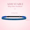 6Pcs Glitter Headbands Non Slip Running Headbands
